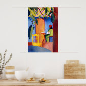 August Macke Café Bliss Kunst Druck Deutsch Poster (Küche)