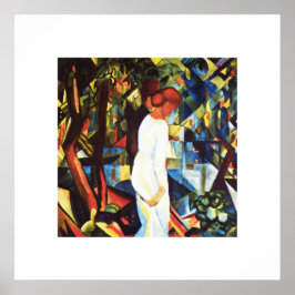 August Macke. "Couple in Woods" Art Print Poster