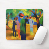August Macke - Dame in einer grünen Jacke Mousepad (Mit Mouse)