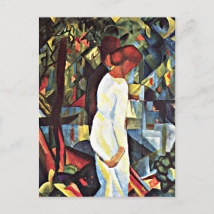 August Macke: Ehepaar im Wald, Postkarte