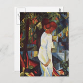 August Macke - ein Paar im Wald Postkarte (Vorne/Hinten)