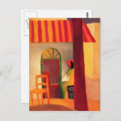 August Macke Farbenfrohe Postkarte (Vorne/Hinten)