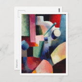 August Macke, farbige Zusammenstellung der Formula Postkarte (Vorne/Hinten)