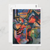 August Macke - Farbkomposition Ode to Bach 1912 Postkarte (Vorne/Hinten)