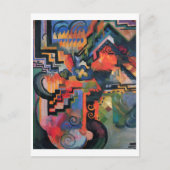 August Macke - Farbkomposition Ode to Bach 1912 Postkarte (Vorderseite)