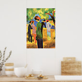 August Macke - Frau im Grünen Poster (Küche)