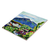 August Macke - Frühjahrslandschaft in Tegernsee Fliese (Seite)