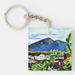 August Macke - Frühjahrslandschaft in Tegernsee Schlüsselanhänger