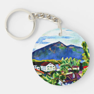 August Macke - Frühjahrslandschaft in Tegernsee Schlüsselanhänger