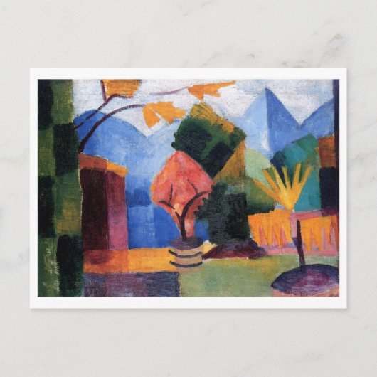 August Macke - Garten am Thuner See 1913 Postkarte (Vorderseite)