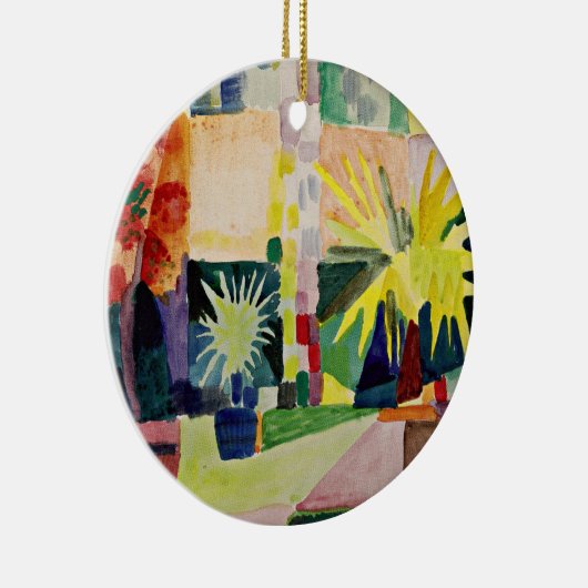 August Macke: Garten am Thunersee Keramik Ornament (Rechts)