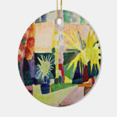 August Macke: Garten am Thunersee Keramik Ornament (Links)