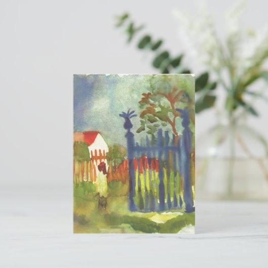 August Macke - Gartengate 1914 Gartentor Postkarte (Stehend Vorderseite)