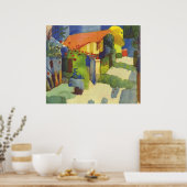 August Macke - Gartenhaus 1914 Wasserolor Poster (Küche)