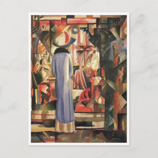 August Macke - Grosses, helles Schaufenster 1912 Ö Postkarte (Vorderseite)