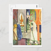 August Macke - In Temple setzt sich 1910-1914 fort Postkarte (Vorne/Hinten)