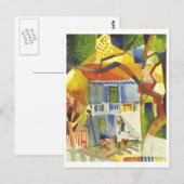 August Macke - inneres Gericht von Landhaus 1914 Postkarte (Vorne/Hinten)