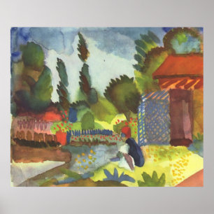 August Macke - Island Shank w/sitzend Arabisch 191 Poster