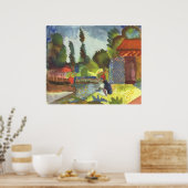 August Macke - Island Shank w/sitzend Arabisch 191 Poster (Küche)