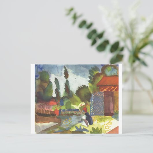 August Macke - Island Shank w/sitzend Arabisch 191 Postkarte (Stehend Vorderseite)