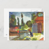 August Macke - Island Shank w/sitzend Arabisch 191 Postkarte (Vorne/Hinten)