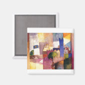 August Macke - Kairouan (III) 1914 Wasserfarbe Magnet (Vorderseite/Rückseite)