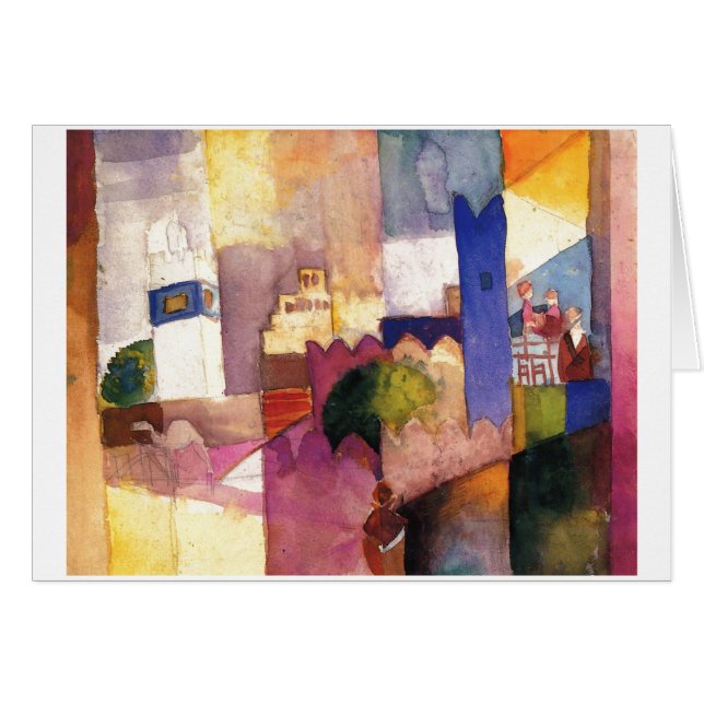 August Macke - Kairouan (iii) Watercolor 1914 (Vorderseite (Horizontal))