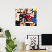 August Macke Kunstwerk, Mann mit Esel Poster (Heimbüro)