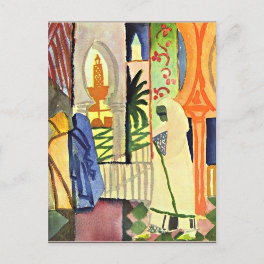 August Macke Kunstwerke, in der Tempelhalle Postkarte (Vorderseite)