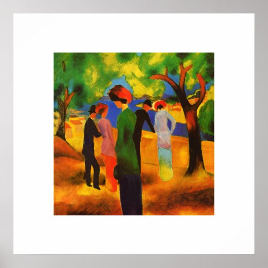 August Macke. "Lady in a Green Jacket" Art Poster (Vorne)