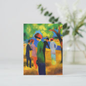 August Macke - Lady in einer grünen Jacket Postkarte (Stehend Vorderseite)