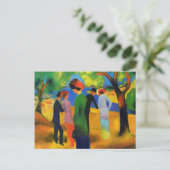 August Macke - Lady in einer grünen Jacket Postkarte (Stehend Vorderseite)