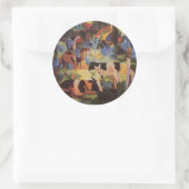 August Macke Landschaft mit Kühen und Kamel Runder Aufkleber (Tasche)