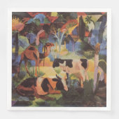 August Macke Landschaft mit Kühen und Kamel Serviette (Vorderseite)