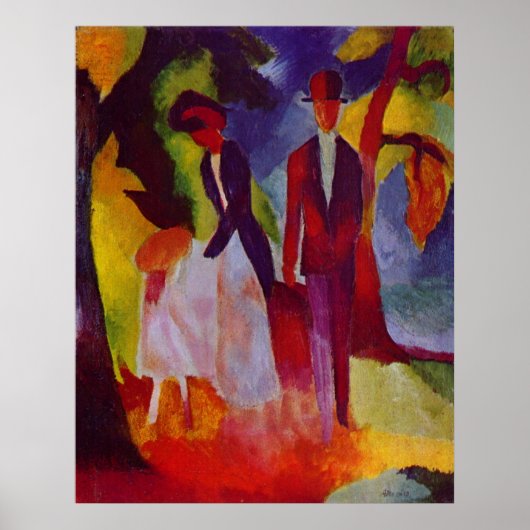August Macke - "Leute am blauen See 1913" im Blue  Poster (Vorne)