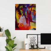 August Macke - "Leute am blauen See 1913" im Blue  Poster (Heimbüro)