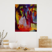 August Macke - "Leute am blauen See 1913" im Blue  Poster (Küche)