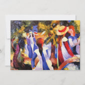 August Macke, Mädchen im Grünen, Karte (Vorderseite)