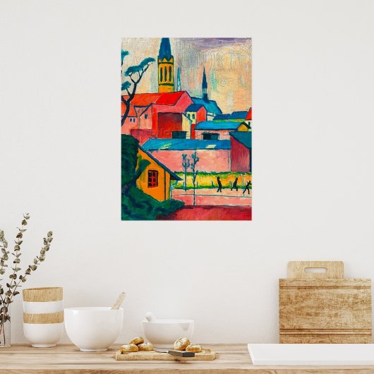 August Macke - Marienkirche, fine art, Poster (Küche)