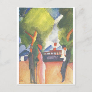 August Macke Painting c.1914 Postcard Postkarte