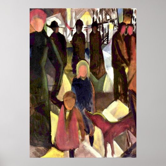 August Macke painting, Farewell Poster (Vorne)