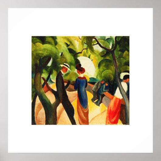 August Macke. "Promenade" Kunstgewerbe Poster (Vorne)