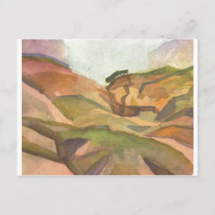 August Macke - Schlucht 1914 Wasserfarbe Postkarte
