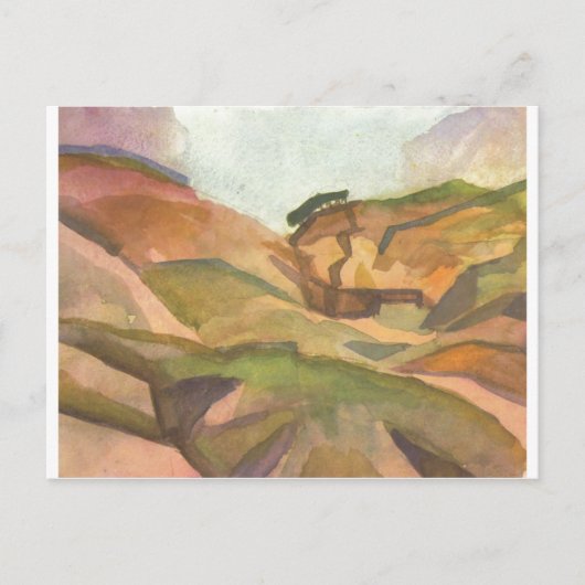 August Macke - Schlucht 1914 Wasserfarbe Postkarte (Vorderseite)