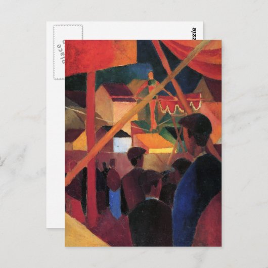 August Macke - Tightrope Walker Postkarte (Vorne/Hinten)