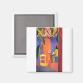 August Macke - Türkisches Café 1914 Türkisches Caf Magnet (Vorderseite/Rückseite)