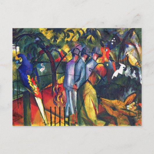 August Macke - Zoologischer Garten I Postkarte (Vorderseite)