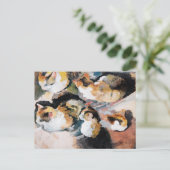 August Macke's Katzenstudien (Studie einer Katze) Postkarte (Stehend Vorderseite)