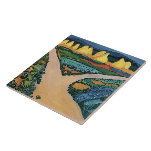 August-Makke-Malerei, Pflanzenfelder Fliese (Seite)