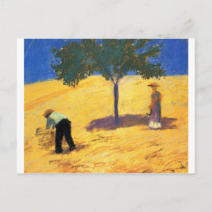August_Makke Tree in Cornfield 1907 Öl und Bleisti Postkarte
